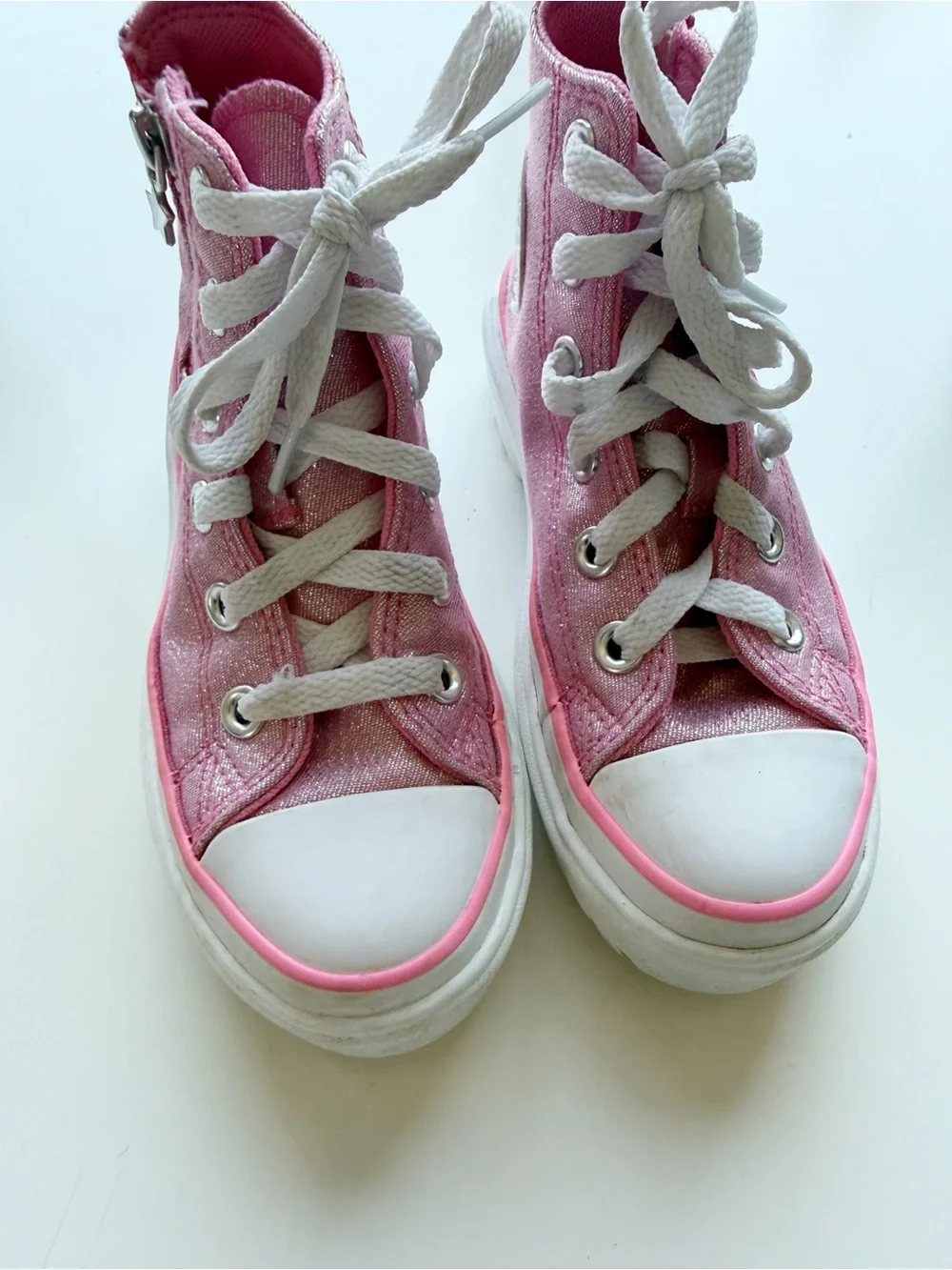 Converse Chuck Taylor All Star Lugged Lift Platform Sneakers Sz 12 Sparkle Pink